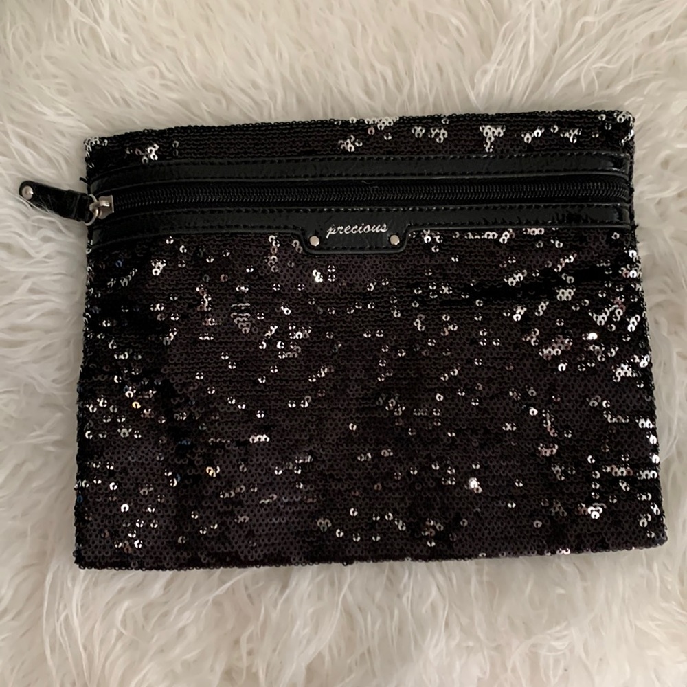 Precious Black Sparkly Clutch Purse